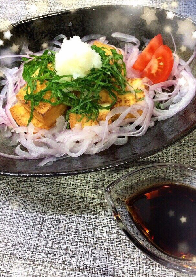 もう一品に★厚揚げ焼き天つゆを添えて〜-レシピのメイン写真