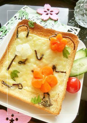 *謹賀新年*　紅梅✿白梅❀トースト-レシピのメイン写真