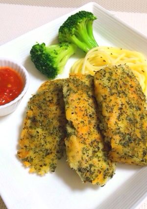 美味しく減塩♡チキンの香草チーズパン粉焼-レシピのメイン写真