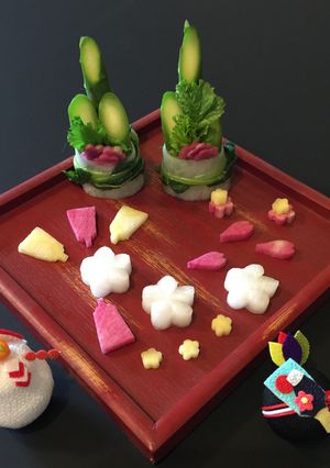 おせち料理 アスパラ 門松-レシピのメイン写真