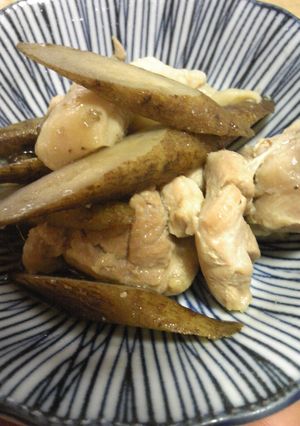 ゴボウと鶏の薄味煮-レシピのメイン写真