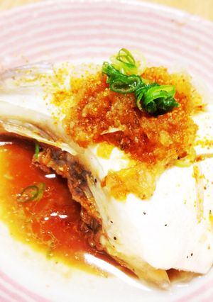 簡単！ぶりカマのレンジ蒸し-レシピのメイン写真