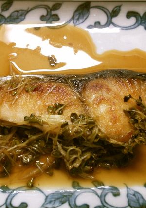 簡単さっぱり♪サワラのカイワレポン酢焼き-レシピのメイン写真