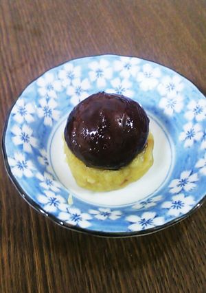 すぐ出来る栗きんとんミニ雪だるま-レシピのメイン写真