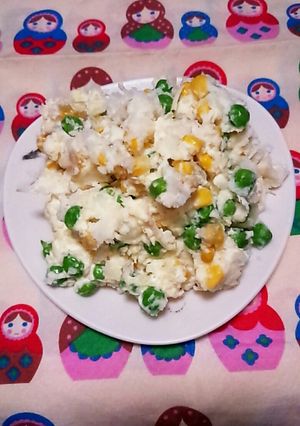 スナップエンドウとコーンのポテトサラダ-レシピのメイン写真