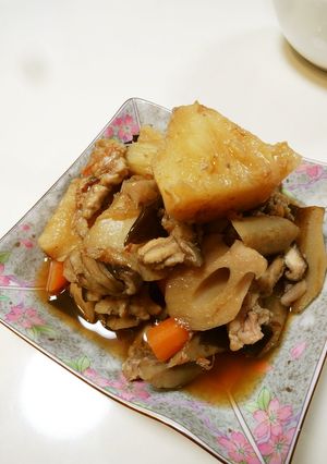 皮ごと根菜おかかうめ煮-レシピのメイン写真