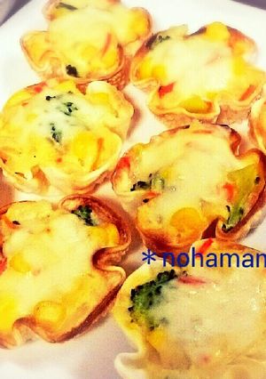 餃子の皮とスープの素で簡単コキール♪-レシピのメイン写真