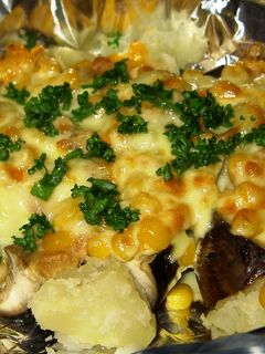 しいたけとじゃがいものマヨ焼き-レシピのメイン写真