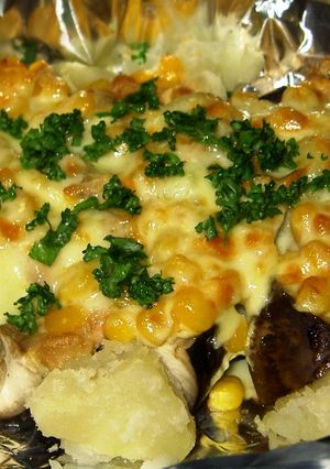 しいたけとじゃがいものマヨ焼き-レシピのメイン写真