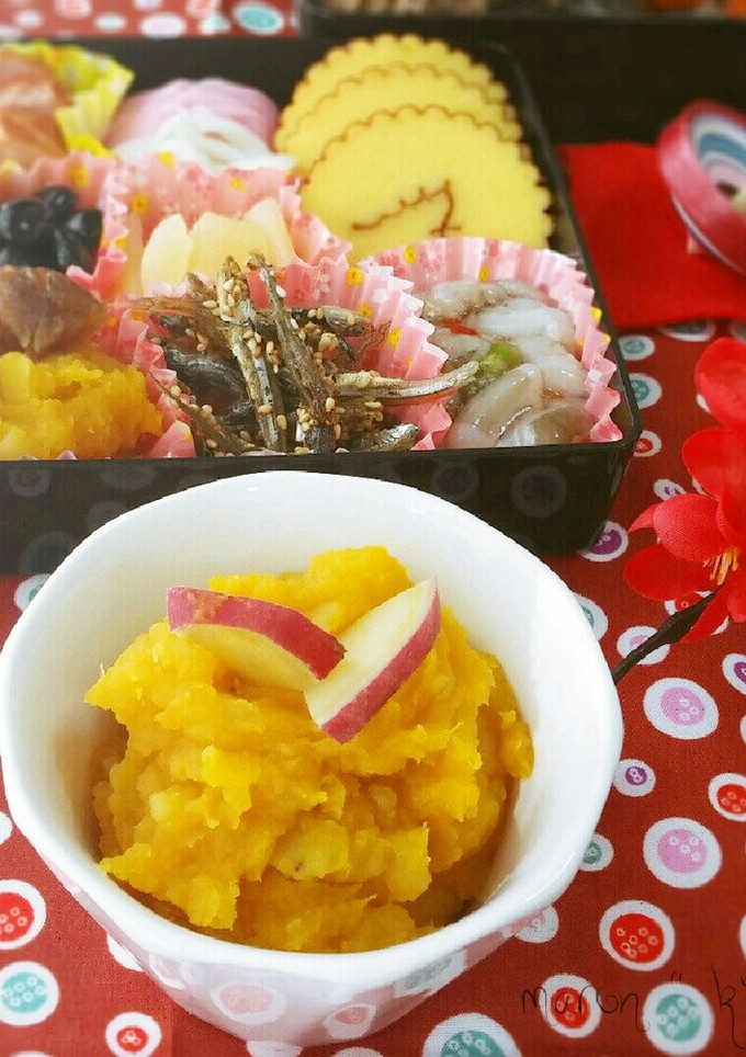 おせち♡カボチャとさつまいものきんとん-レシピのメイン写真