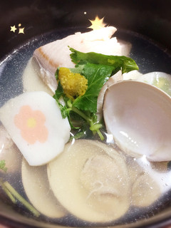 ぶりとハマグリの雑煮-レシピのメイン写真