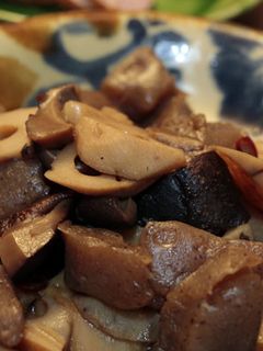 れんこん、こんにゃくとしいたけの炒め煮-レシピのメイン写真