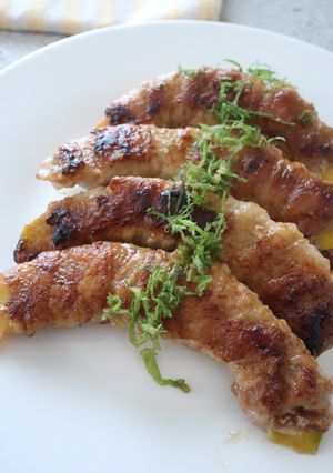 肉巻きコリンキーのポン酢焼き-レシピのメイン写真