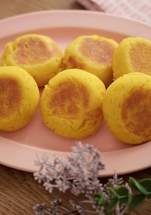 かぼちゃと米粉と豆腐のパン風お焼き-レシピのメイン写真