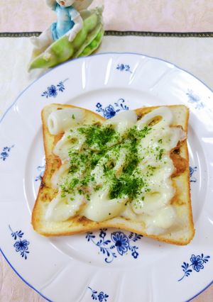☆佃煮海苔と竹輪のチーズトースト美味♬-レシピのメイン写真