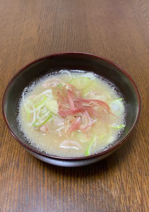 ミョウガ香る豚肉の味噌汁-レシピのメイン写真