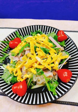 水菜とハムの白滝サラダ♬-レシピのメイン写真