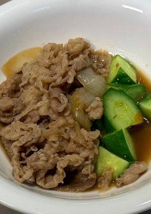 牛丼アレンジ茹できゅうり和え-レシピのメイン写真