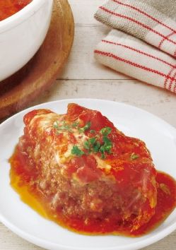 レンジでトマトチーズハンバーグ-レシピのメイン写真