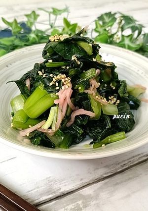 小松菜の紅ショウガ浅漬け-レシピのメイン写真
