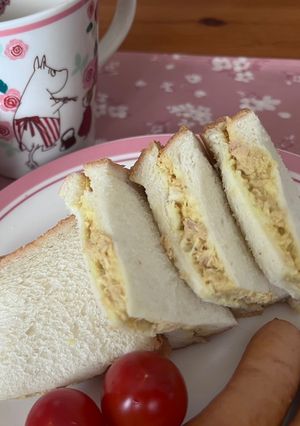 ツナマヨサンドイッチ🥪すり胡麻マスタード-レシピのメイン写真