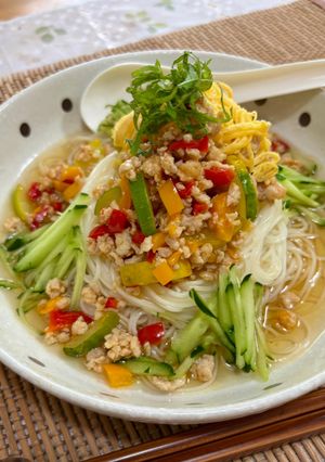 彩りの夏そうめん♪-レシピのメイン写真