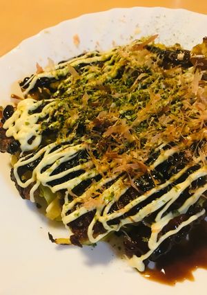 米粉お好み焼き●チー玉豚ブロ焼き-レシピのメイン写真