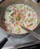 鶏団子のクリームスープ中華風