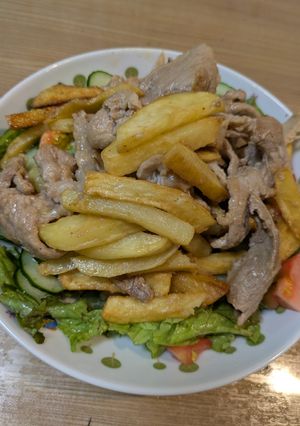 豚肉と揚げジャガのマヨ味噌炒め-レシピのメイン写真