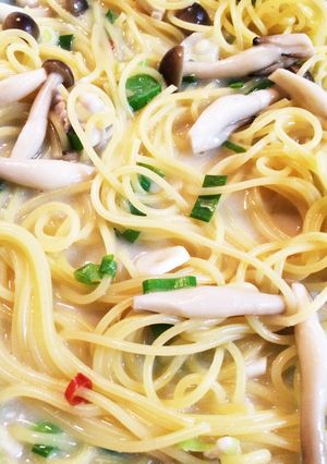 鱈の白子の和風クリームペペロンチーノ-レシピのメイン写真