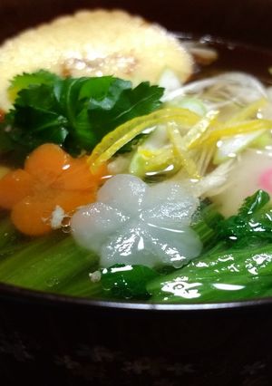 豚バラと小松菜のお雑煮-レシピのメイン写真
