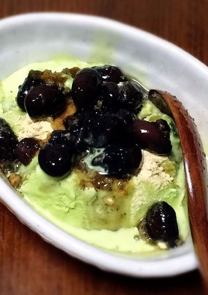 アイスに黒豆ときな粉♪-レシピのメイン写真
