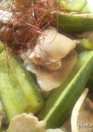 【豚肉とキュウリのラー油炒め】-レシピのメイン写真