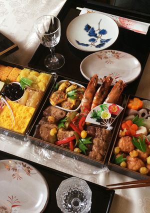 お節の盛り付け例-レシピのメイン写真