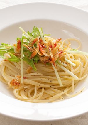 桜えびと水菜のパスタ-レシピのメイン写真