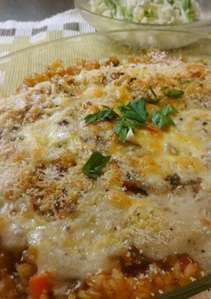 熱々♪ケチャップライス＆チーズソースがけ-レシピのメイン写真