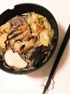 鶏をやきつけて、南蛮そば-レシピのメイン写真