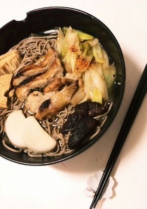 鶏をやきつけて、南蛮そば-レシピのメイン写真