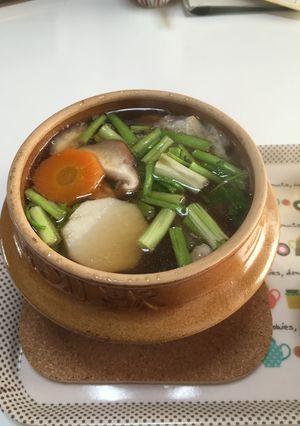 釜めしの釜で1人分のお雑煮-レシピのメイン写真