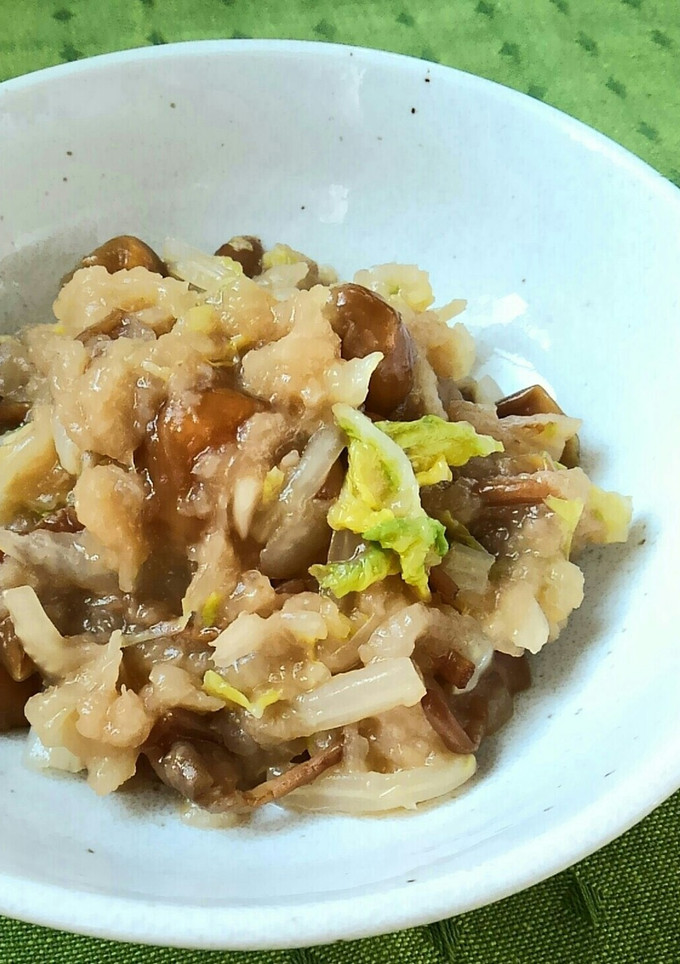 白菜と大根おろしとなめこの炒め物-レシピのメイン写真