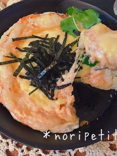 簡単♡カリッ♪もちっ〜明太マヨお餅ピザ♡-レシピのメイン写真