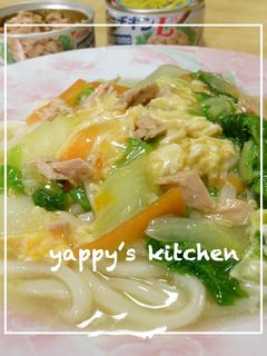 シーチキンと白菜のとろとろあんかけうどん-レシピのメイン写真