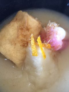 お揚げと花麩の白味噌雑煮-レシピのメイン写真