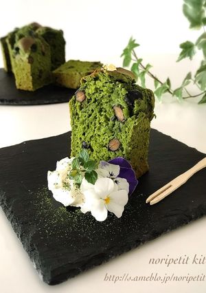 ノンオイル♡お豆腐de黒豆抹茶パウンド♡-レシピのメイン写真