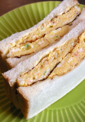 美味しいカニ玉サンド♪-レシピのメイン写真