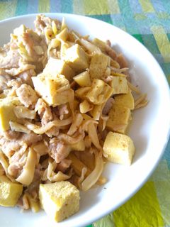 キノコと豆腐の肉炒め-レシピのメイン写真