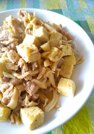 キノコと豆腐の肉炒め-レシピのメイン写真