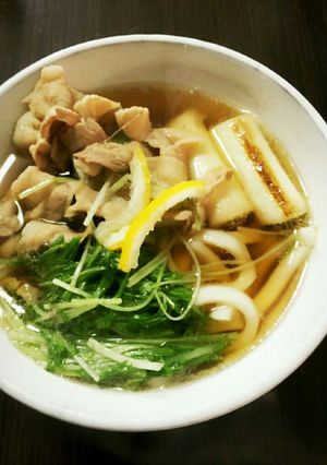 簡単!豚しゃぶ肉!ゆず風味!肉うどん-レシピのメイン写真