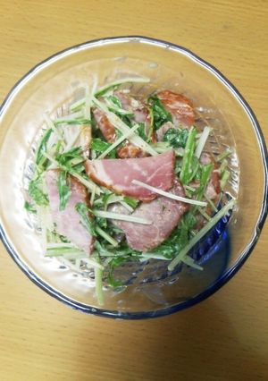 水菜のハムサラダ-レシピのメイン写真