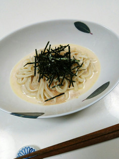 アレンジ☆めんたいこクリームうどん-レシピのメイン写真